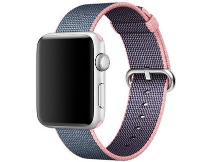 Apple Bracelete Nylon para Apple Watch 42mm (Rosa Claro/Azul Meia Noite)