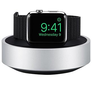 JustMobile HoverDock Smartwatch Alumínio, Preto base para Apple Watch