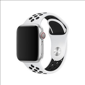 Bracelete Silicone 4-OK para Apple Watch 38mm | 40mm – Branco | Preto
