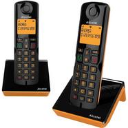 Telefone Fixo Duo ALCATEL S280 EWE Preto e Laranja