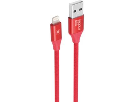 Cabo EASY MOBILE New Fashion (USB – Lightning – 1.5 m – Vermelho)