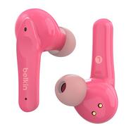 Fones de ouvido sem fio Belkin Soundform Nano True para crianças rosa
