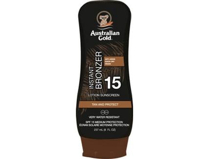 Protetor Solar AUSTRALIAN GOLD Instant Bronzer Loção SPF 15 (237 ml)