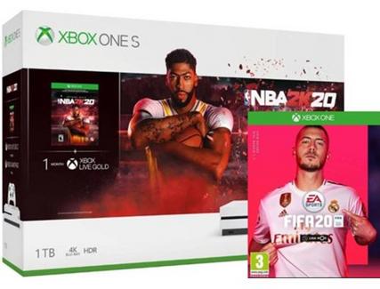 Consola Xbox One S + Jogo NBA 2K20 (1 TB + Branco)