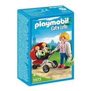 Playmobil City Life: Mãe com Carrinho de Gémeos