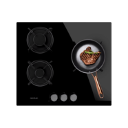 Placa Gas Cecotec Bolero Squad G 3200S Glass Black