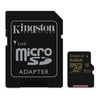 Kingston Gold microSDXC UHS-I U3 64GB + Adaptador SD