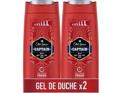 Gel de Duche e Champô OLD SPICE Captain (2 x 675 ml)