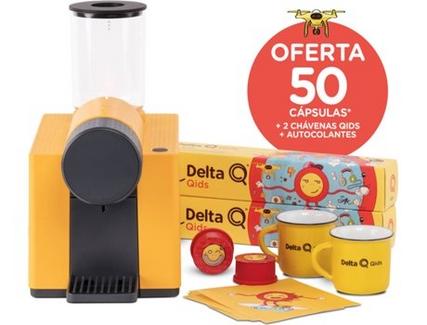 Máquina de Café DELTA Q Qit Qlip Amarela + Qids + Chávenas + Stickers (19 bar – Amarelo)
