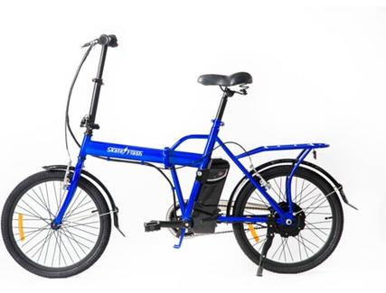 Bicicleta E-Bike SKATEFLASH Dobrável Azul