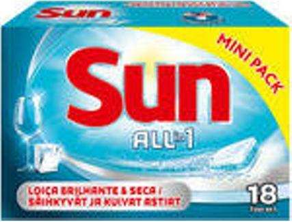 Detergente Sun TABS All-In-One 18 Unid.