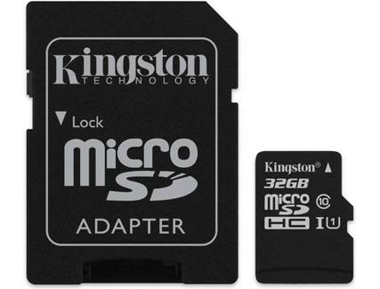 Cartão de Memória MicroSD KINGSTON Canvas Select 32GB 80MB/s CL10