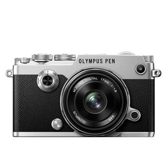 Olympus PEN-F (Prateado) + M. Zuiko Digital 17mm f/1.8 (Preto)