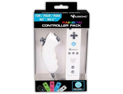 Pack Comandos SUBSONIC Wii / Wii U Rainbow Branco