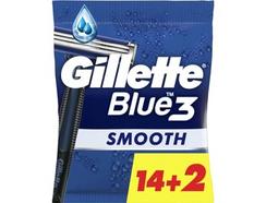 Máquina de Barbear Descartável GILLETTE Blue3 Smooth (14+2 un)