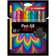 Estojo ARTY 18 Canetas de Feltro Premium Pen 68 – Multicolor