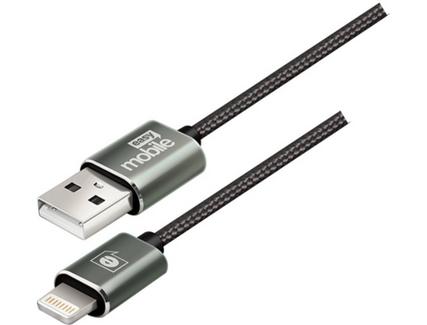 Cabo EASY MOBILE Premium (USB – Lightning – 2 m – Cinzento)