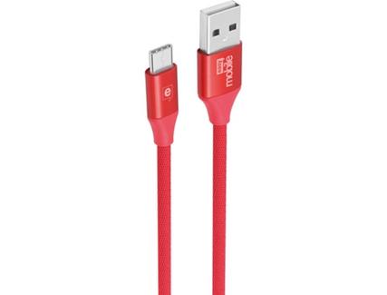 Cabo EASY MOBILE New Fashion (USB – USB-C – 1.5 m – Vermelho)