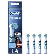 Recargas Escova de Dentes Elétrica Oral-B Braun Pro Kids Star Wars – 4 Unidades – Branco