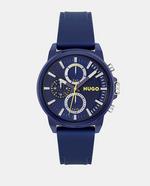 Relógio de homem Relax 1530257 multifunções de silicone azul