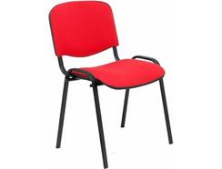 Pack de 2 Cadeiras de Visitante PIQUERAS Y CRESPO Alcaraz Vermelho (Tecido)
