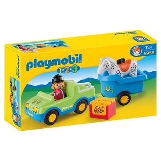 Playmobil 1 2 3: Carro com Reboque