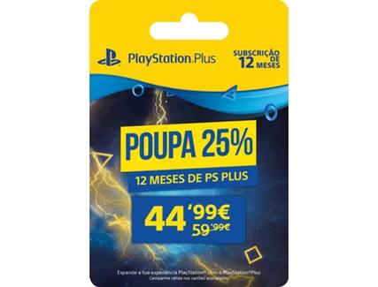 Subscrições de 12 meses do PlayStation Plus em promoção