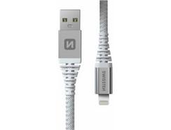 Cabo SWISSTEN Kevlar Usb-Lightning (1.5M – Branco)