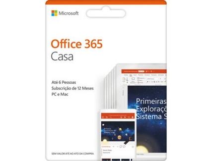 Microsoft Office 365 Casa – 1 ano – Cartão Digital