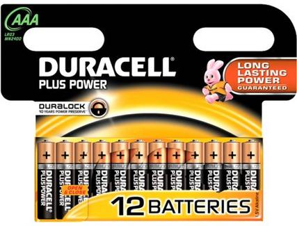 Pilhas DURACELL Plus AAA (12 unid)