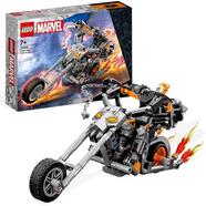 LEGO Marvel Mech e Mota do Ghost Rider – brinquedo de construção com uma minifigura e uma corrente dentada