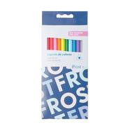 Pack de 12 lápis de cor triangulares Frost multicolor