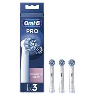 Recargas Escova de Dentes Elétrica Oral-B Braun Pro Sensitive Clean – 3 Unidades – Branco