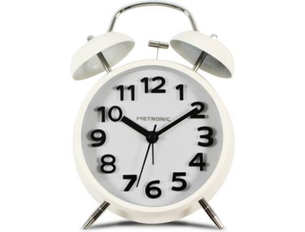 Relógio Despertador METRONIC Vintage Branco