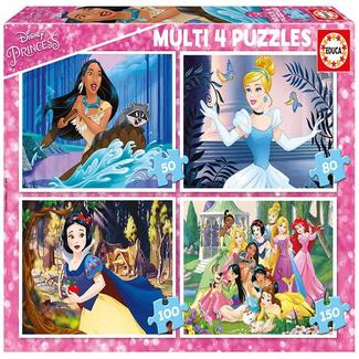 Puzzles Multi 4 Disney Princesas