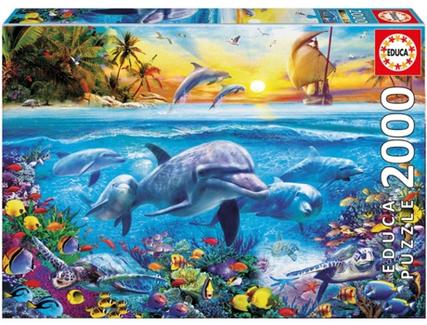 Puzzle 2D EDUCA Família de Golfinhos