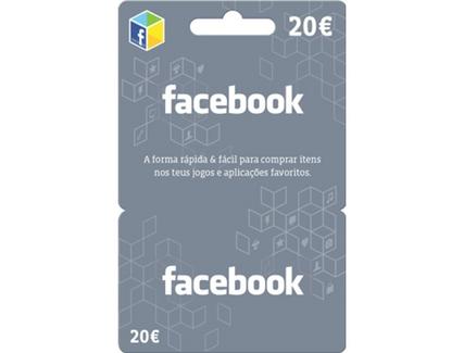 Cartão Facebook – 20 euros