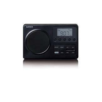 Rádio Portátil Lenco MPR-035BK Compacto com Display LCD – Preto