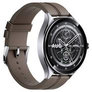 XIAOMI – Smartwatch Xiaomi Watch 2 Pro Bluetooth Prateado com bracelete em pele castanha