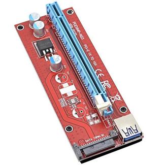 Riser Card PCIE 1x para 16x USB 3.0 v 007S (SATA)