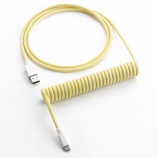 Cabo Coiled CableMod Classic para Teclado USB A – USB Type C, 150cm – Lemon Ice