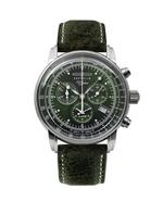 Relógio Cronógrafo 100 Years 8680-4 Bracelete Pele verde Zeppelin