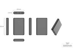 Powerbank GOODIS (5000 MAH A+C+M – 10W – Preto)