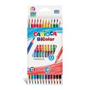 Lápis bicolor de 12 cores