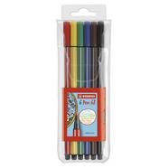 Estojo com 6 Marcadores Premium Pen 68 – Multicolor