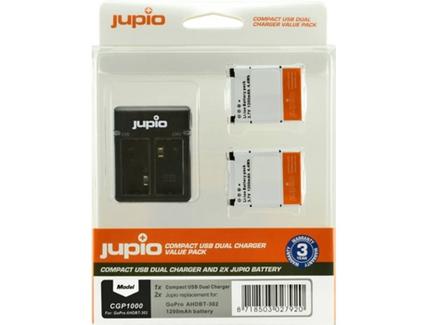 Kit JUPIO 2 baterias HERO3 e Carregador duplo