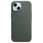 Capa APPLE iPhone 15 FineWoven com MagSafe Verde perene