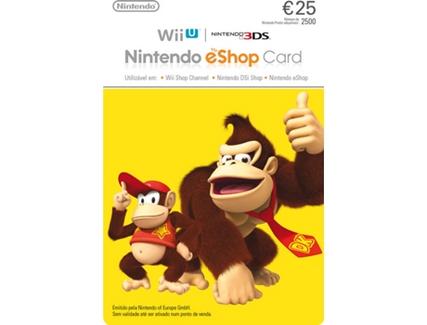 Código digital para fundos da Nintendo eShop: 25 euros