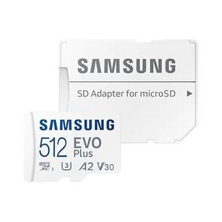 Samsung EVO Plus MicroSDXC 512GB UHS-I U3 V30 Classe 10 com Adaptador