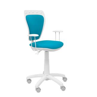 Cadeira de Escritório Operativa Juvenil PIQUERAS Y CRESPO Salinas Azul e Branco (Braços fixos – Tecido)